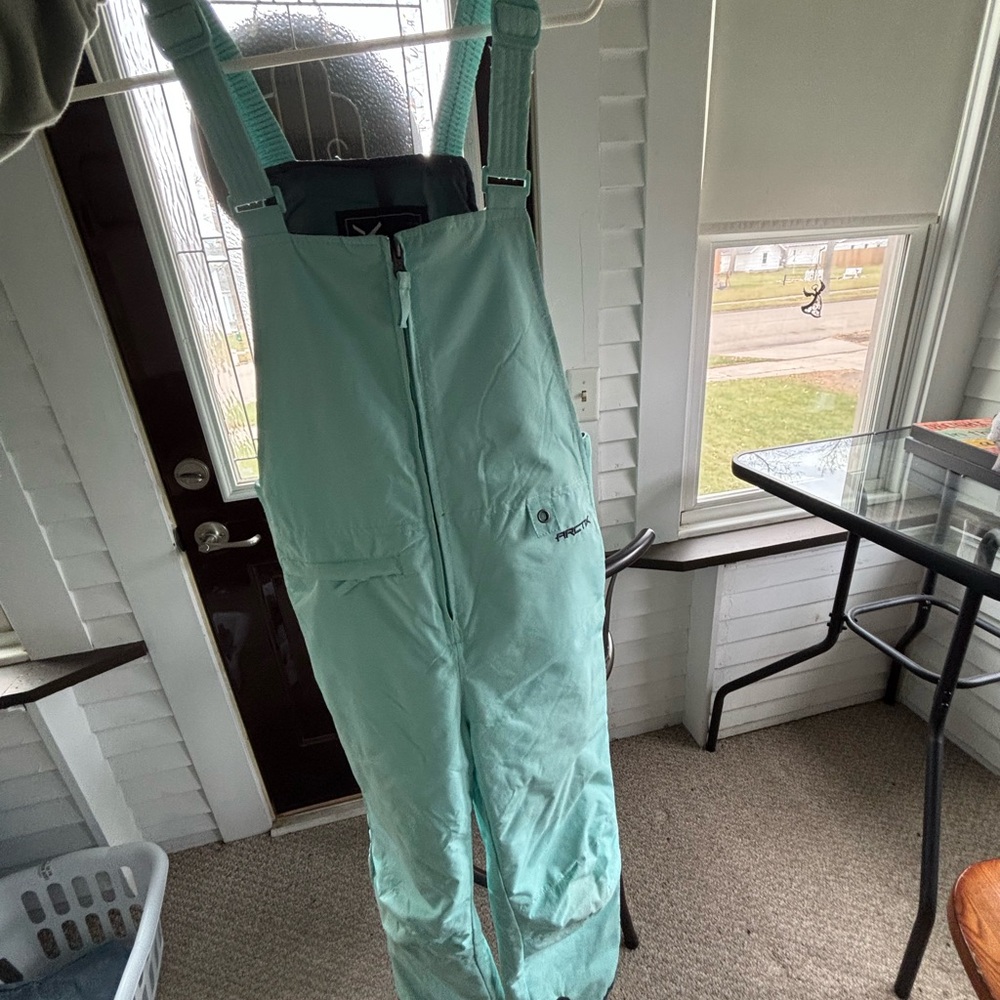 Mint Green Snow Bib Overalls